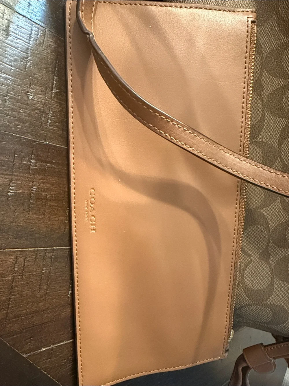 Coach Tan Brown Signature Canvas Messenger Bag